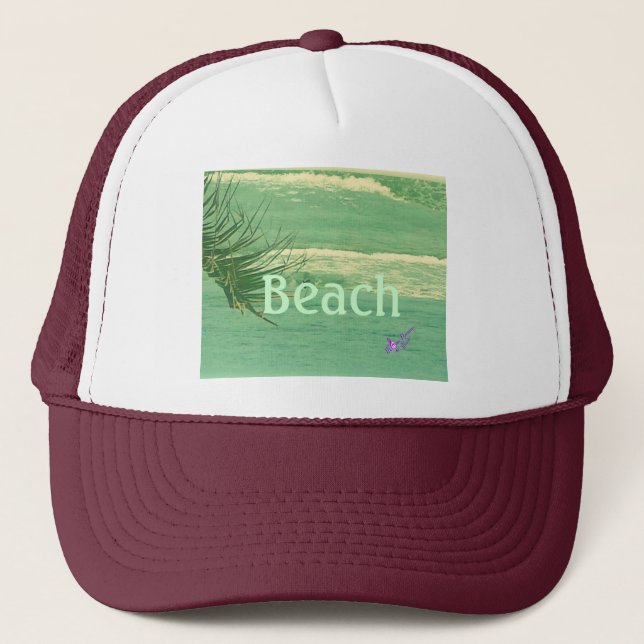 Boné "Beach" Green Ocean Trucker Hat (Frente)