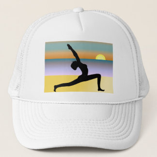 Boné Beach Yoga Pose Silhouette Womens Hat