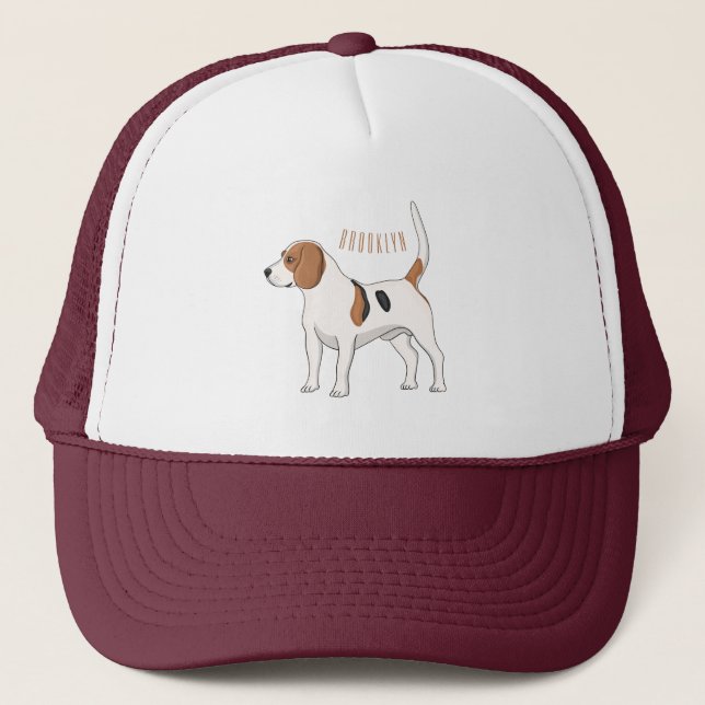 Boné Beagle dog cartoon illustration (Frente)