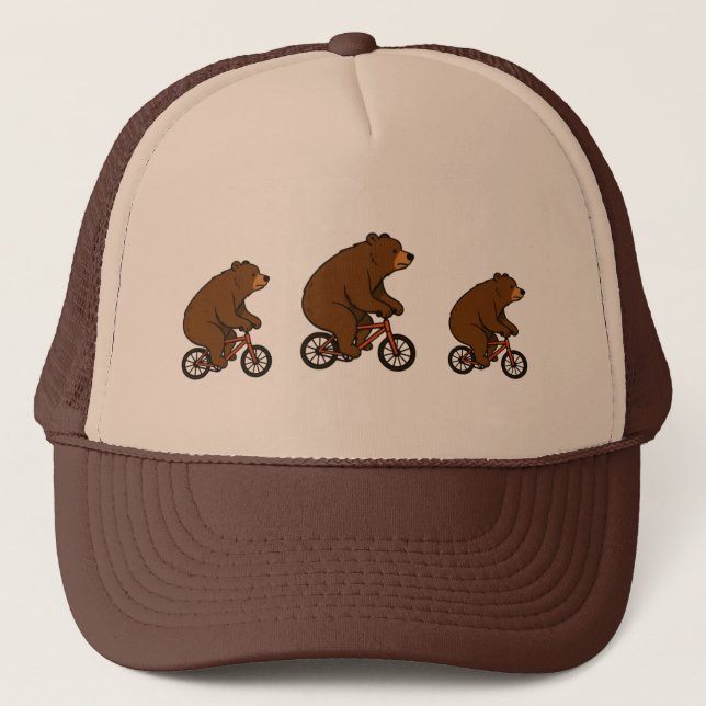 Boné Bear on a Bike – Wild Ride Vibes (Frente)