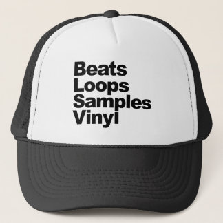 Boné Beats Loops Amostras de Vinyl Trucker Hat