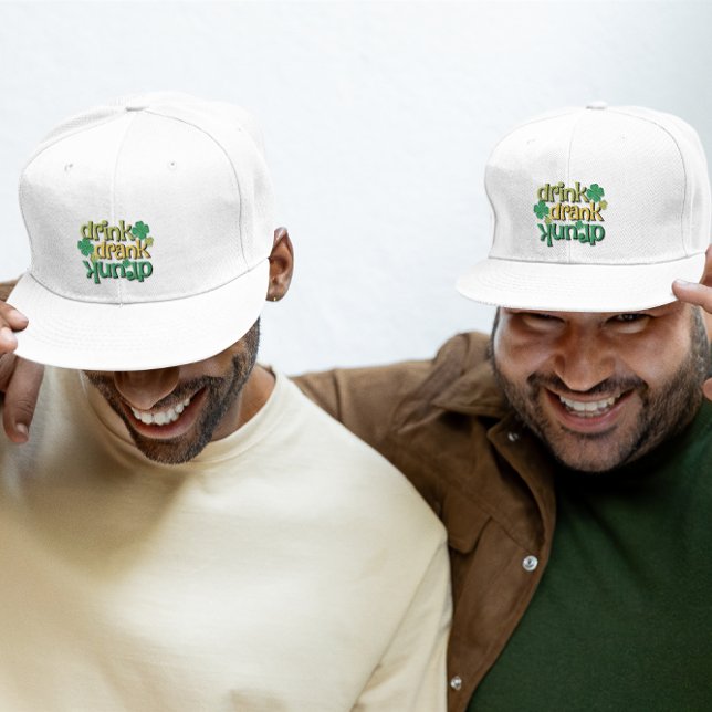 Boné Beba Bebado Bebida Rua Engraçado. Design de texto  (Criador carregado)