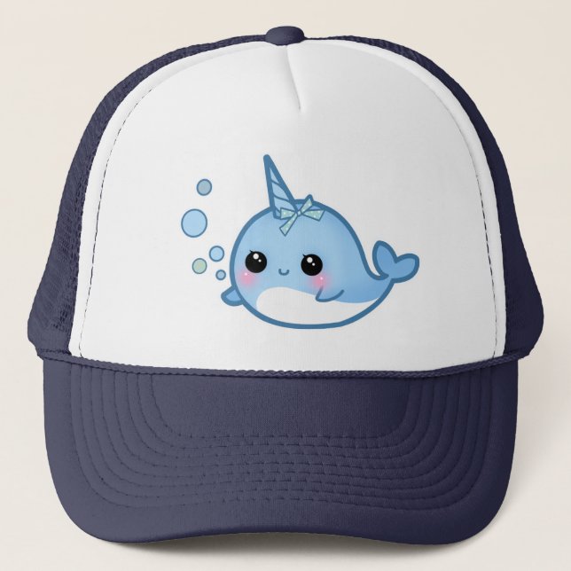 Boné Bebê bonito narwhal (Frente)