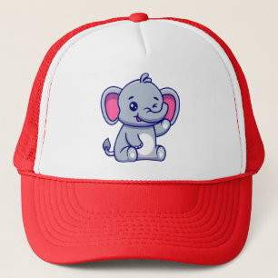 Boné Bebê Elefante Fofo Sentado Cartoon-23800