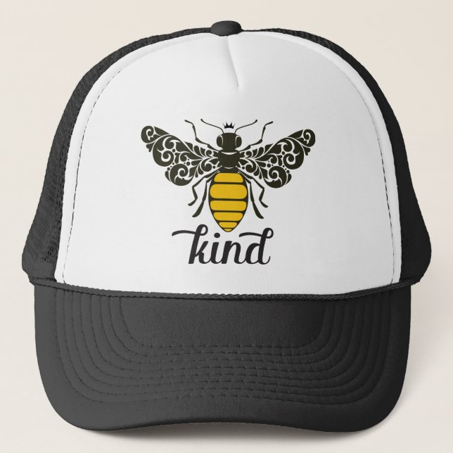 Boné Bee Kind | Ser gentil | Abelhas Ornamentados (Frente)