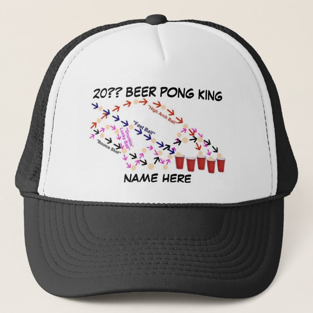Boné Beer Pong King Personalizado (Frente)