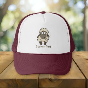 Boné Beige de Cartoon de Ovelha