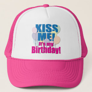 Boné "Beije-me!" Chapéu do aniversário