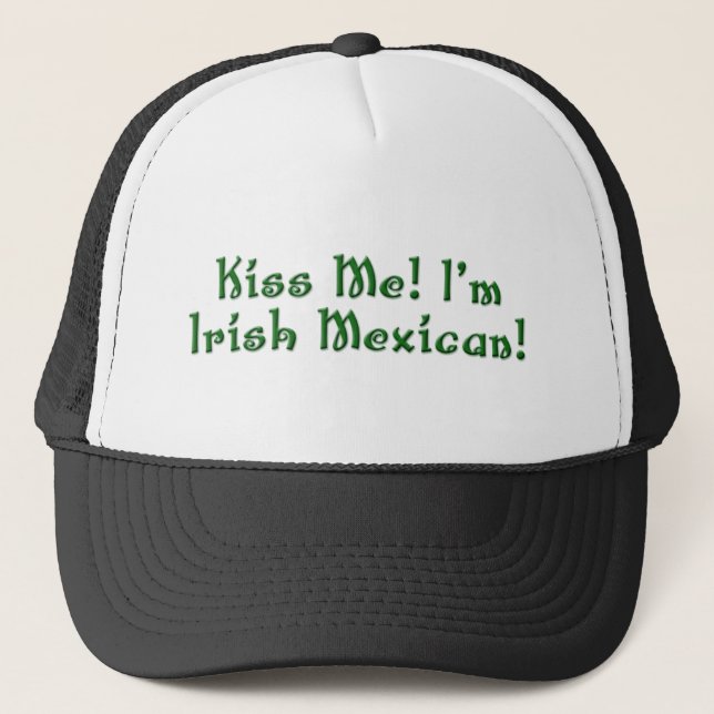 Boné Beije-me chapéu mexicano irlandês (Frente)