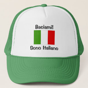 Boné Beije-me! Eu sou italiano