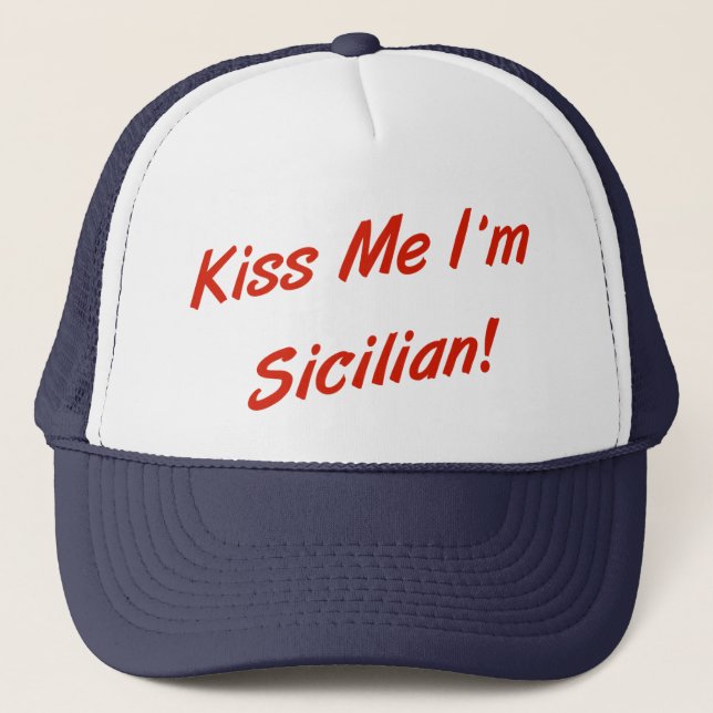 Boné Beije-me Eu Sou Siciliano (Frente)