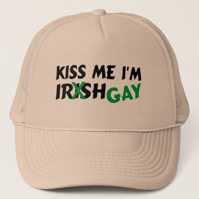 Boné Beije-me gay do irlandês Im (Frente)