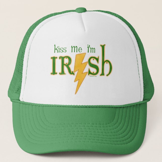 Boné Beije-Me O Bolsa De Relâmpago Irlandês (Frente)