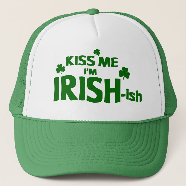 Boné Beije-me que eu sou chapéu do Irlandês-ish (Frente)