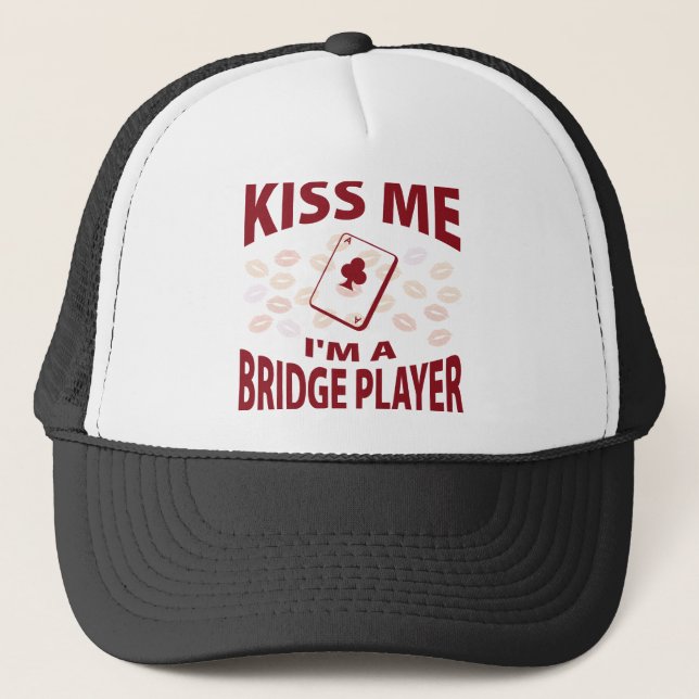 Boné Beije-me que eu sou um jogador de ponte (Frente)