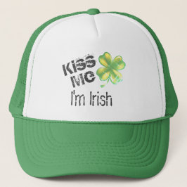 Boné Beije-me, sou irlandês, shamrock,