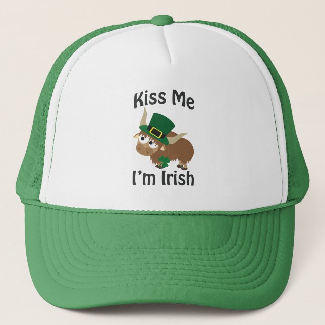 Boné Beije-me Sou um iaque irlandês (Frente)