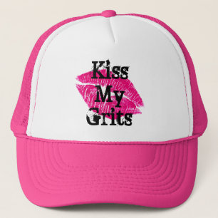 Boné Beije meus grãos com chapéu dos lábios