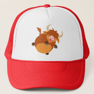 Boné Bela Cartoon Flutuante Chapéu de Vaca Highland