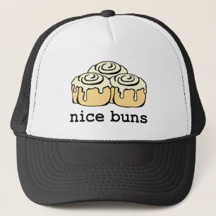 Boné Belo Buns, Roll de Canela, Design de Cartum Engra