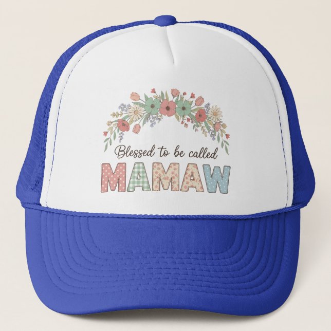 Boné Bendita por ser chamada Mamaw (Frente)