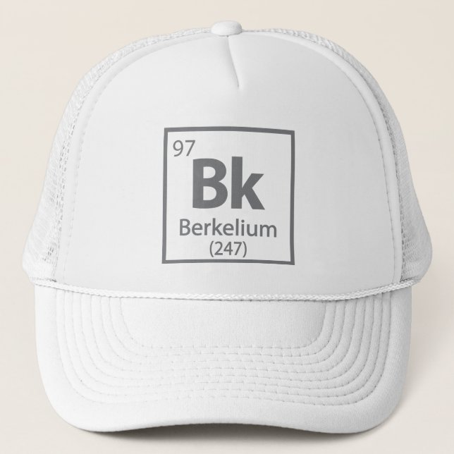 Boné Berkelium - Mesa periódica da ciência de Berkeley (Frente)