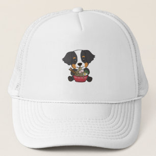 Boné Bernese Mountain Dog Eating Ramen Sweet Kawaii