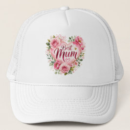 Boné Best Mum Aquarell Blumenherz Design