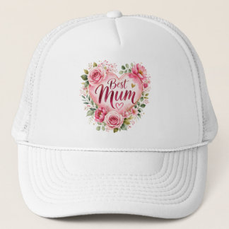 Boné Best Mum Aquarell Blumenherz Design