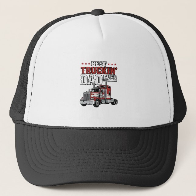 Boné Best Truckin Dad Ever Vintage Truck Shirt Design_1 (Frente)