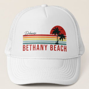 Boné Bethany Beach Delaware Palm Trees Retro Sunset 60s