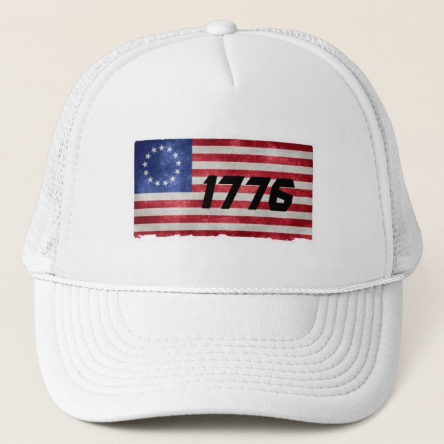 Boné Betsy Ross bandeira hat Unisex Twill (Frente)