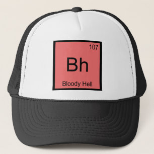 Boné Bh - Química do Caramba Símbolo do Elemento Funny