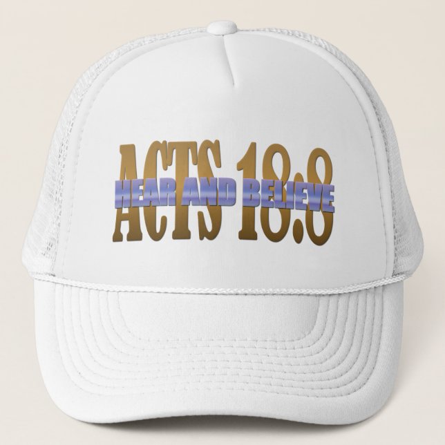 Boné Bíblia Verso: OUVIR E ACREDITAR (Frente)