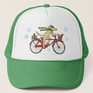 Boné Bicicleta Andando de Cão com Feriado de Amigo de E