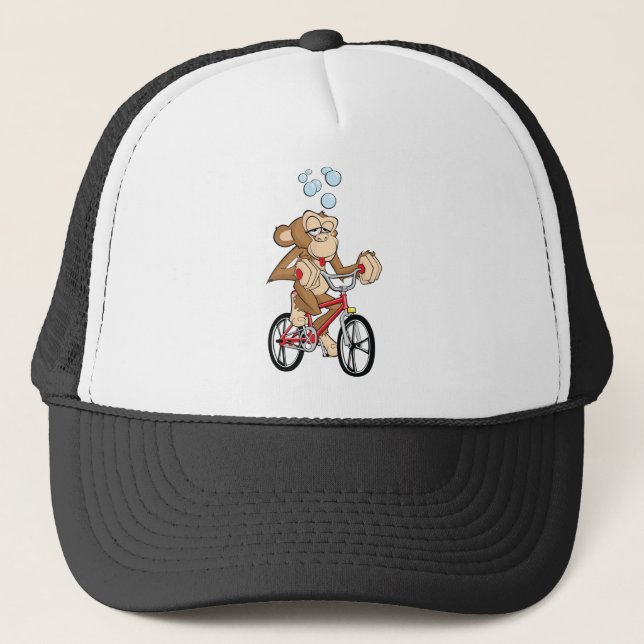 Boné Bicicleta bêbedo da equitação do macaco (Frente)