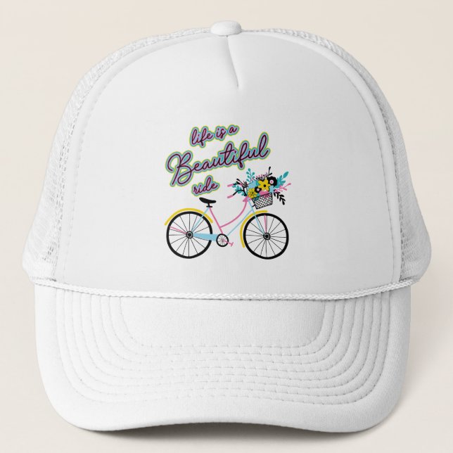 Boné Bicicleta Encantadora: A Vida é uma Bela Viagem (Frente)