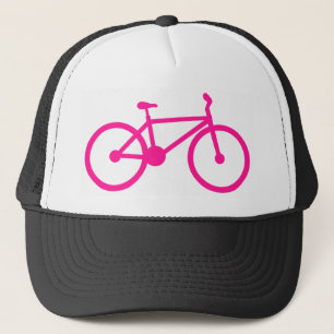 Boné Bicicleta Rosa Quente; bicicleta
