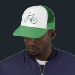 Boné Bicicleta Verde Hat<br><div class="desc">Uma bicicleta verde bonita decora este chapéu divertido de caminhoneiro. Arte desenhada à mão só para você! Procure mais designs no meu compro!</div>