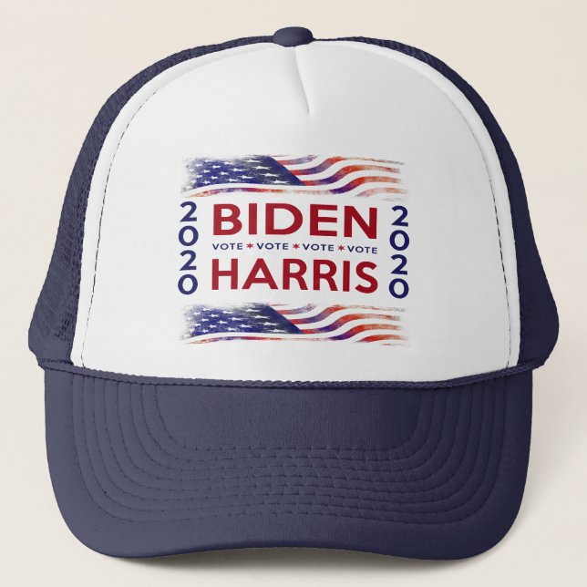 Boné Biden Harris 2020 Democracia está na votação (Frente)
