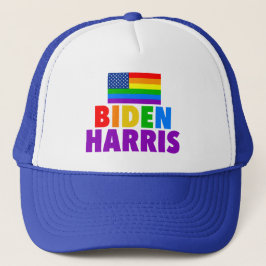 Boné Biden Harris Rainbow American Flag Orgulho gay
