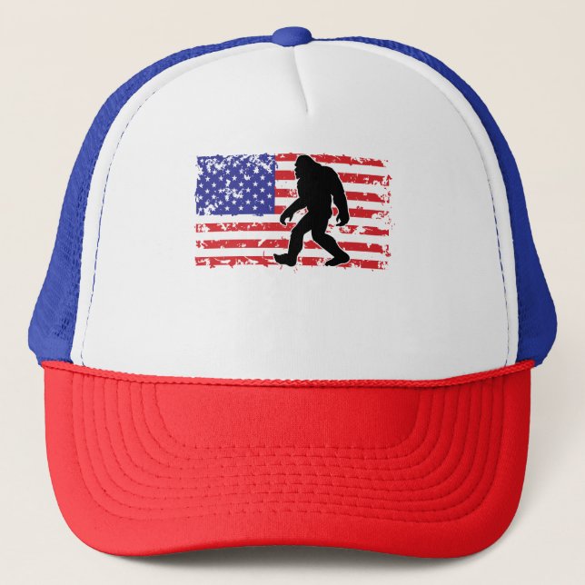 Boné Bigfoot e a Bandeira dos EUA (Frente)