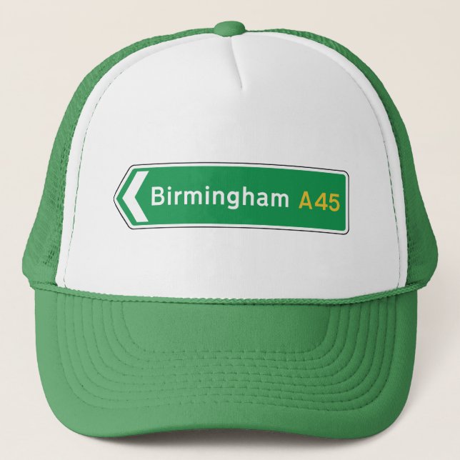 Boné Birmingham, sinal de estrada BRITÂNICO (Frente)