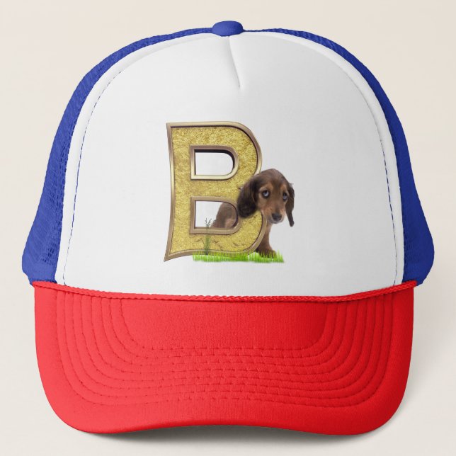 Boné Birthday-Capital- carta-B Art Trucker Hat (Frente)