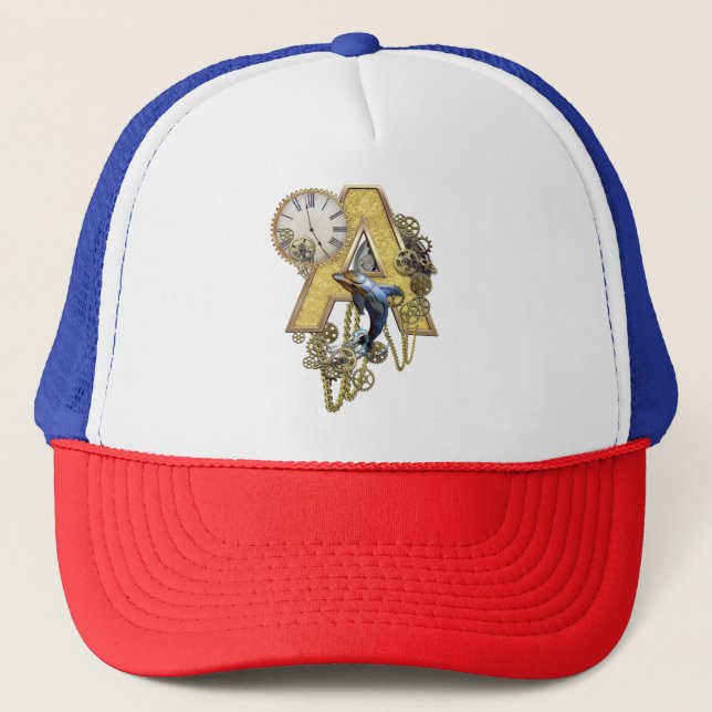 Boné Birthday-Capital-Letter-A Art Trucker Hat (Frente)