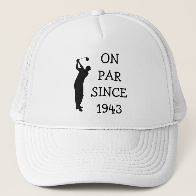Boné Birthday Golfer Engraçado 80 feliz Pai Par (Frente)