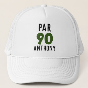 Boné Birthday Golfer Engraçado 90 feliz Pai Par