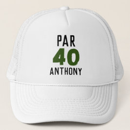 Boné Birthday Golfer Funny 40th feliz Pai Par