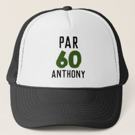 Boné Birthday Golfer Funny 60th feliz Pai Par