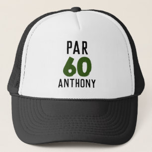 Boné Birthday Golfer Funny 60th feliz Pai Par